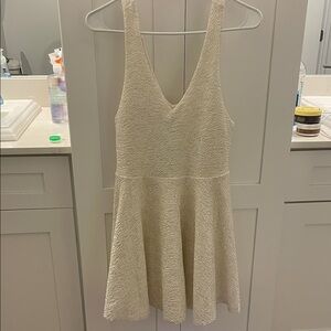 Chic Cream Sleeveless Textured Dress - it stretches!!